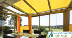 mái che nhà kính, mái bạt căng, mái căng, bạt dây căng, Znet, Ferarri, Sunbrella, Docril, Sunless