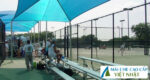 mái che sân tennis, mái bạt căng, mái căng, bạt dây căng, Znet, Ferarri, Sunbrella, Docril, Sunless