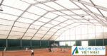 mái che sân tennis, mái bạt căng, mái căng, bạt dây căng, Znet, Ferarri, Sunbrella, Docril, Sunless