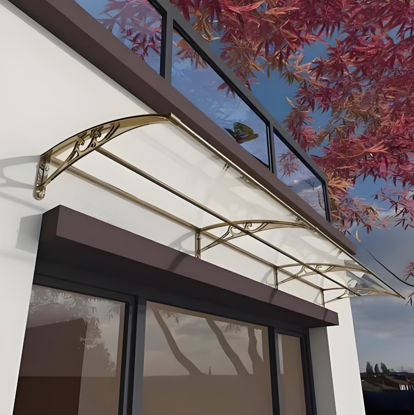 Mái che Canopy Nhập Khẩu màu đồng sang trọng lấy sáng cho biệt thự