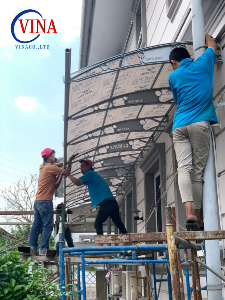 Thi công mái che Canofix nhập khẩu Hàn Quốc tại đường Bùi Tư Toàn, Q.Bình Tân