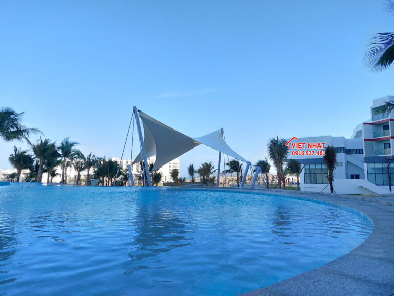 Thi công mái che bạt căng tại Pools Bar The Arena – Cam Ranh