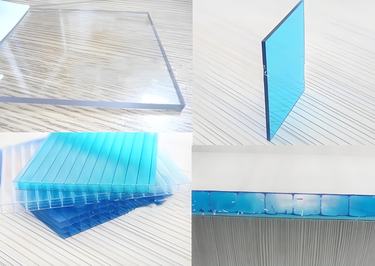 So sánh mặt cắt cấu trúc của tấm Polycarbonate đặc ruột và rỗng ruột
