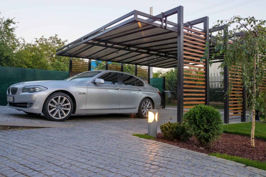 Các mẫu thiết kế mái che nhà xe và carport đẹp, đa dạng.