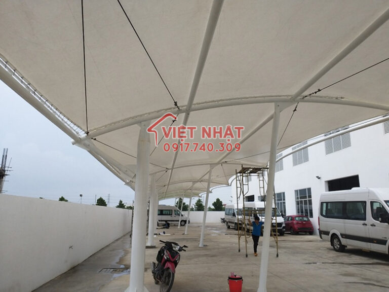 Màng căng mái che cánh buồm thi công tại bãi tắm Thùy Vân – Vũng Tàu