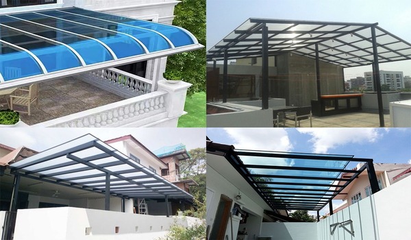 Các kiểu dáng mái che canopy phổ biến