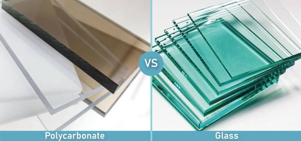 Các loại vật liệu mái che Canopy: kính cường lực, Polycarbonate và tôn