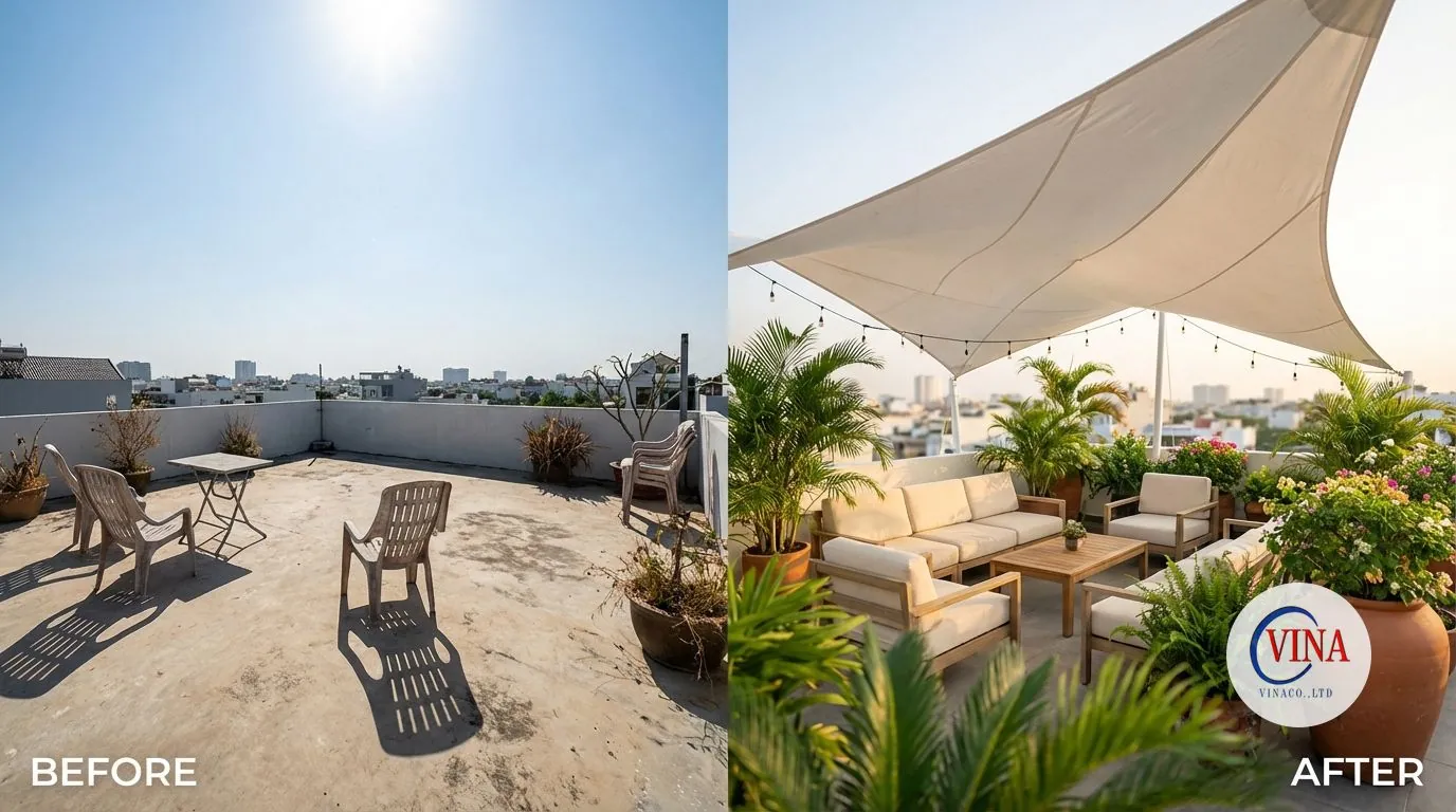 Hướng dẫn chi tiết mái che kiến trúc