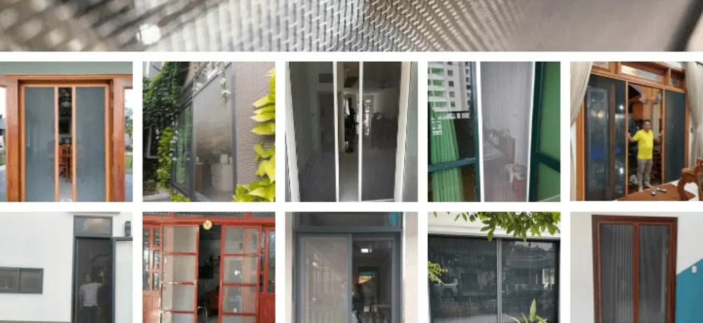 Các loại cửa lưới chống muỗi đã lắp đặt thực tế tại VINA