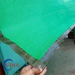 Lưới che nắng màu xanh lá đóng khoen sẵn, gia công tại VINA