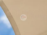 Cận cảnh chất liệu vải bạt căng PVC/PVDF trơn, đường may gia cường mép căng