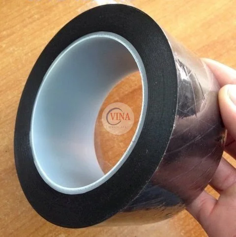 Cuộn băng keo dán nền màu đen VINA khổ phổ biến 48mm
