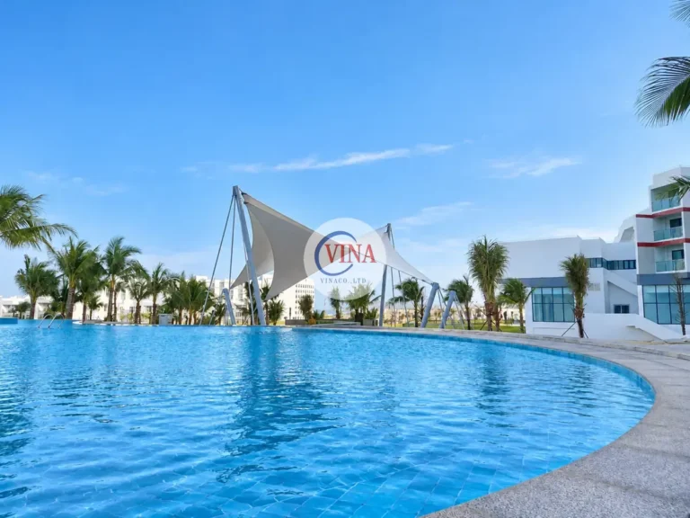 Thi công mái che bạt căng tại Pools Bar The Arena – Cam Ranh